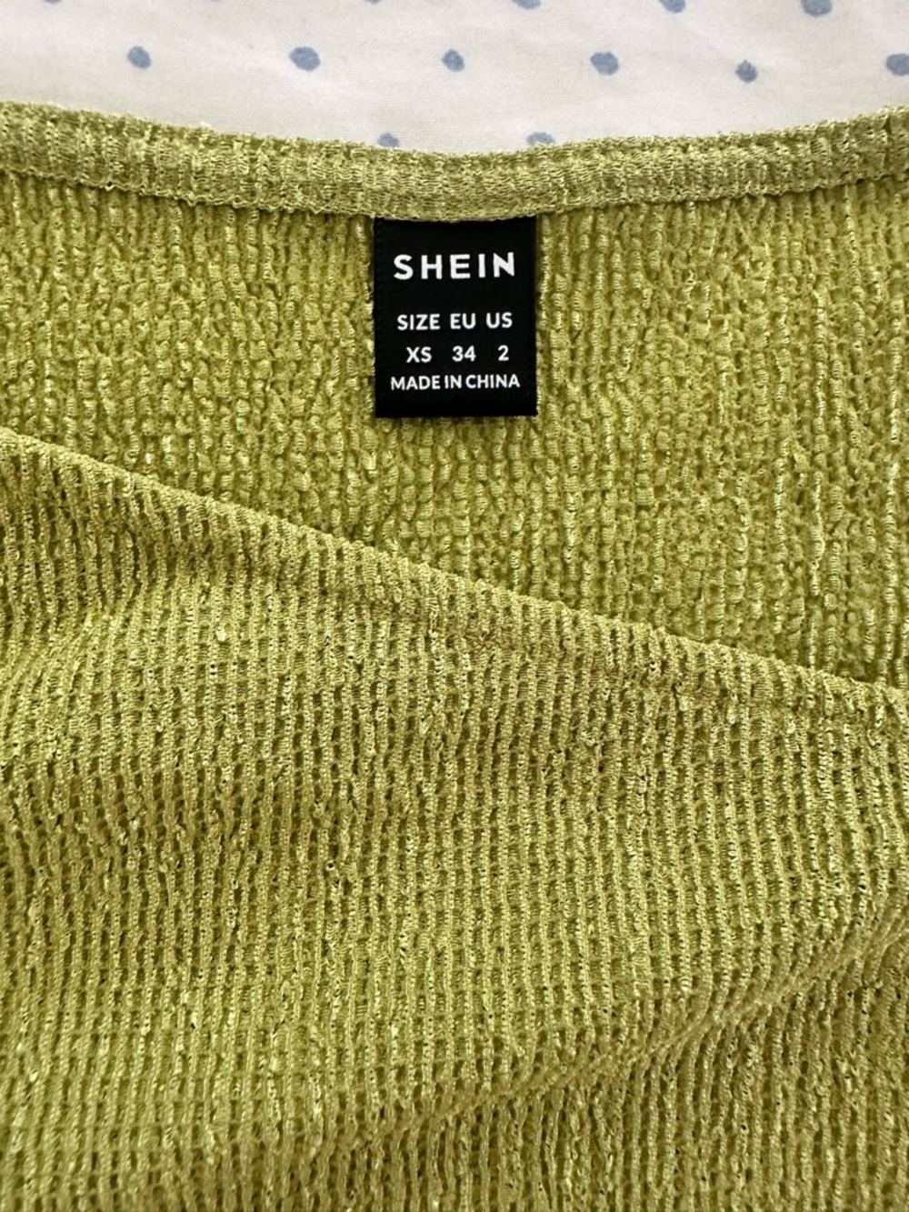 SHEIN Green Ribbed Tank Top | Twist Detail | Sleeveless | Size XS - Picture 4 of 7